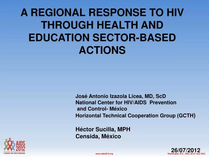 a regional response to hiv through health and education sector based actions