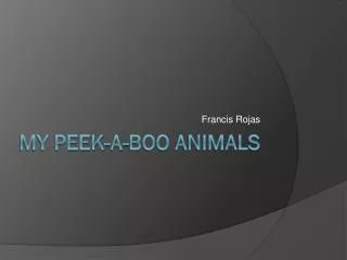 My Peek-A-Boo Animals