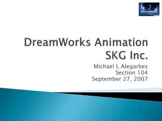 dreamworks animation skg inc