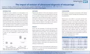 Ealing Hospital 	NHS Trust	 The impact of revision of ultrasound diagnosis of miscarriage