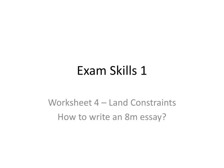 exam skills 1