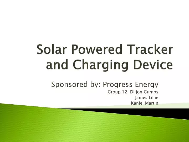solar powered tracker and charging device