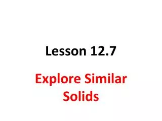 Lesson 12.7