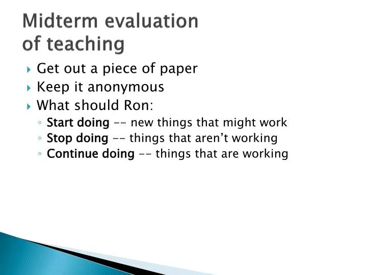 midterm evaluation of teaching