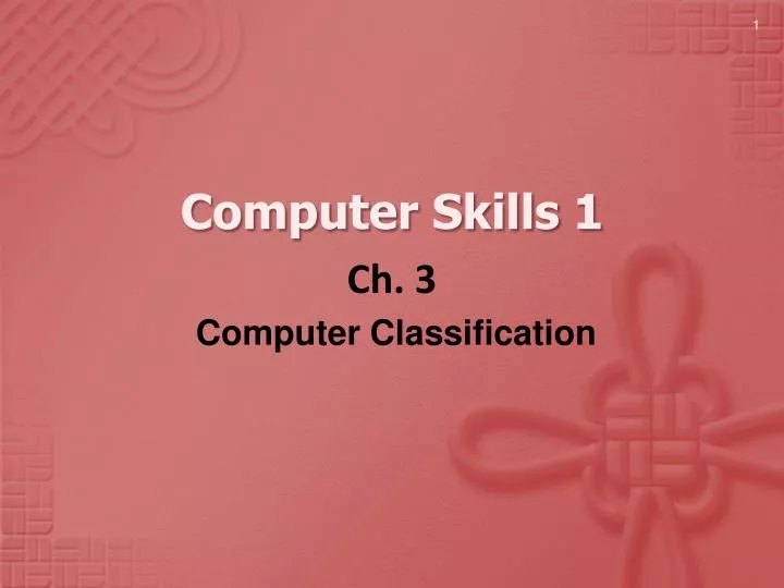 computer skills 1