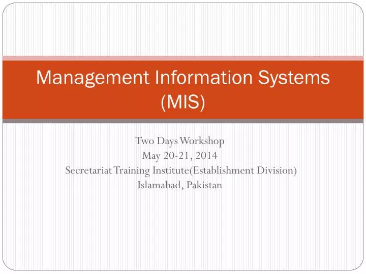 management information systems mis