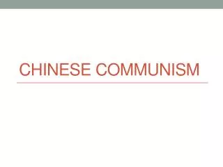 Chinese communism