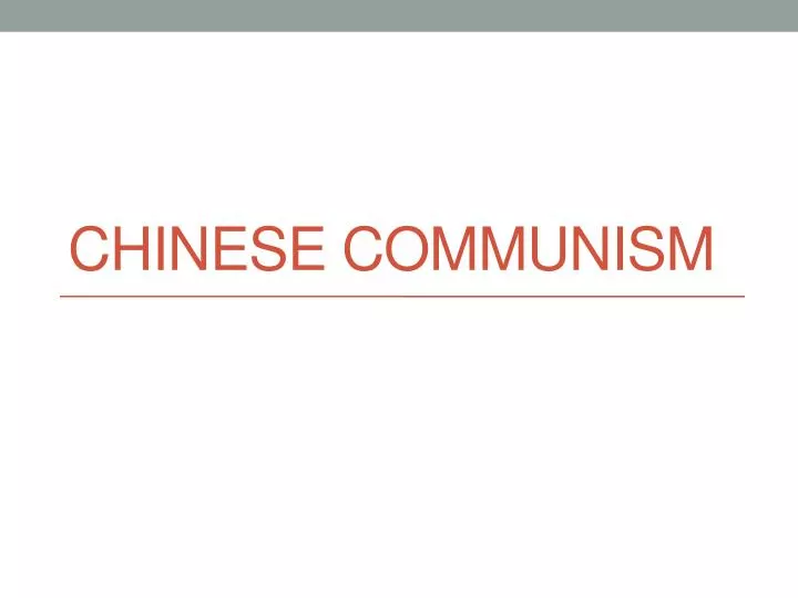 chinese communism