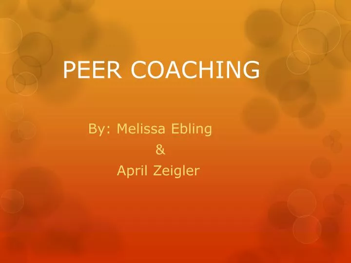 peer coaching