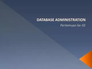database administration