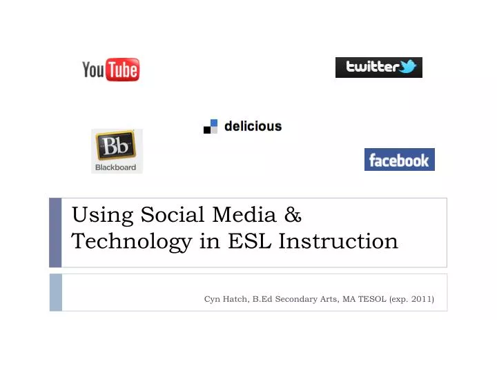 using social media technology in esl instruction