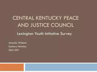 Central Kentucky Peace and Justice Council