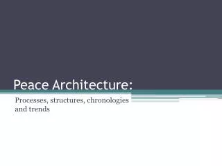 Peace Architecture: