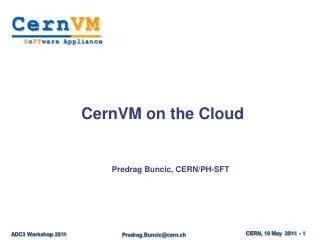 CernVM on the Cloud