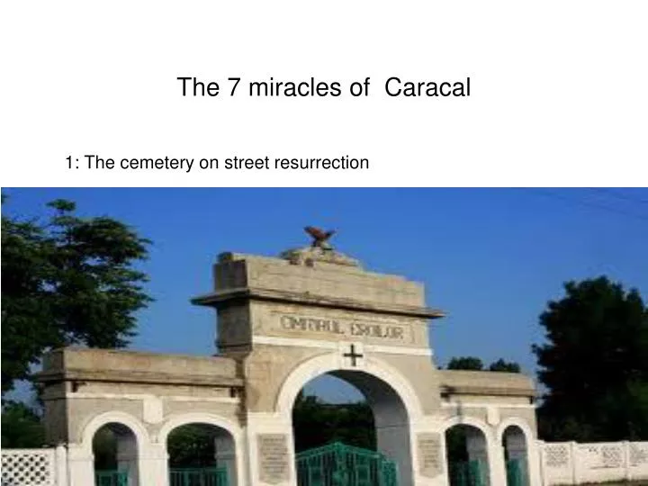 the 7 miracles of c aracal