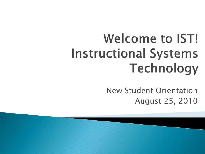 welcome to ist instructional systems technology