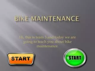 Bike Maintenance