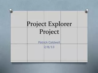 Project Explorer Project
