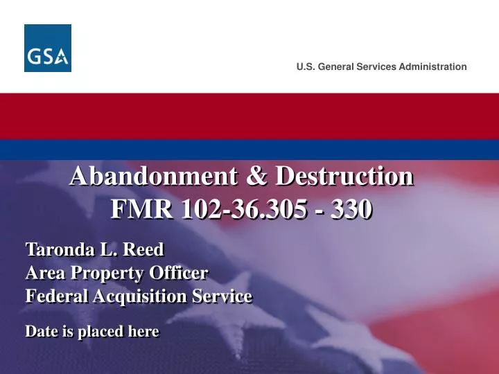 abandonment destruction fmr 102 36 305 330