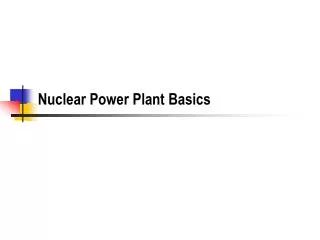 Nuclear Power Plant Basics