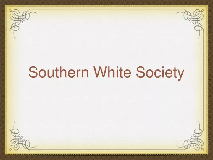 southern white society