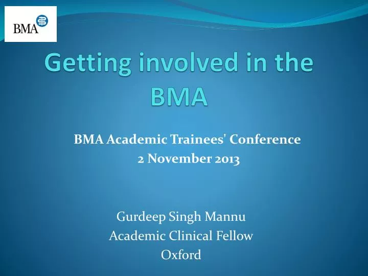 getting involved in the bma