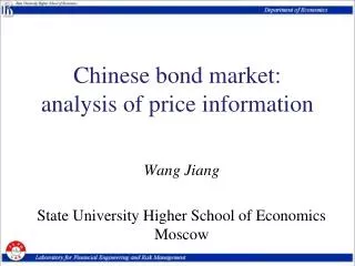 Chinese bond market: analysis of price information