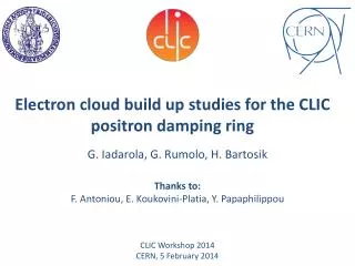 Electron cloud build up studies for the CLIC positron damping ring