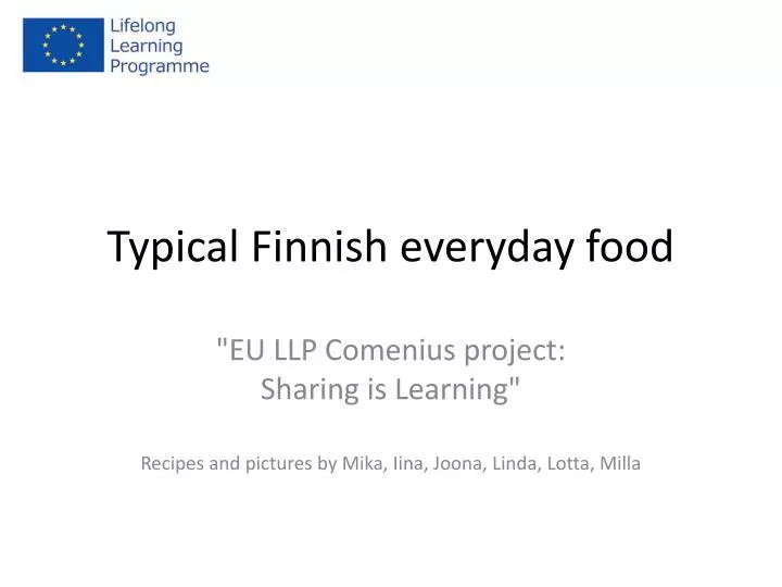typical finnish everyday food