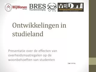 ontwikkelingen in studieland