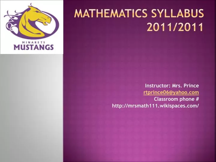mathematics syllabus 2011 2011