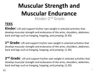 Muscular Strength and Muscular Endurance