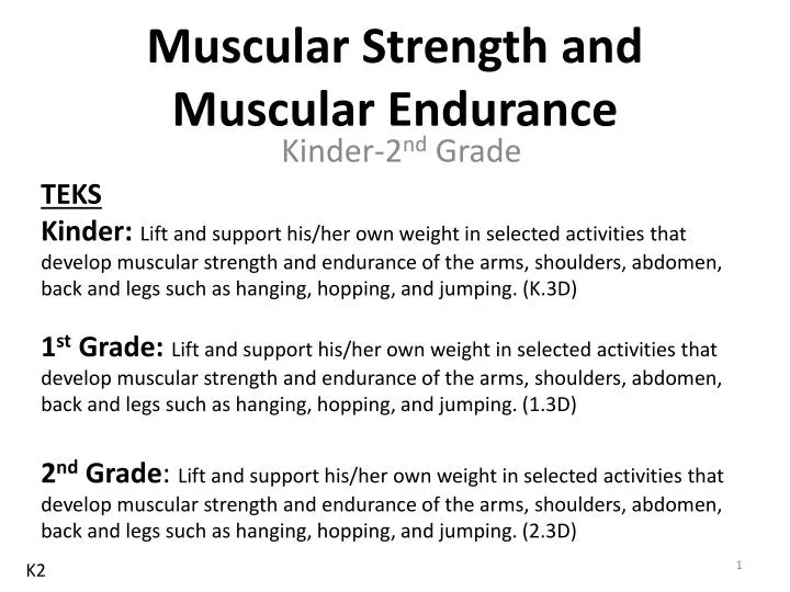 muscular strength and muscular endurance