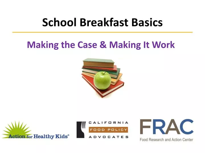 school breakfast basics