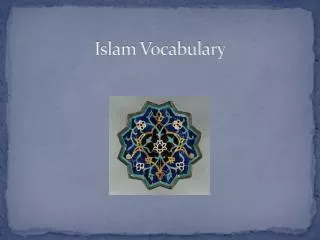 Islam Vocabulary