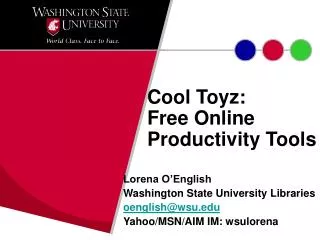 Cool Toyz: Free Online Productivity Tools