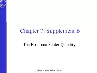 Chapter 7: Supplement B