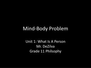 Mind-Body Problem