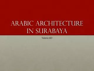 Arabic architecture in Surabaya
