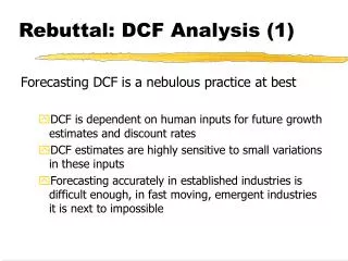 Rebuttal: DCF Analysis (1)
