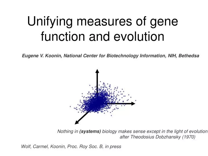 unifying measures of gene function and evolution