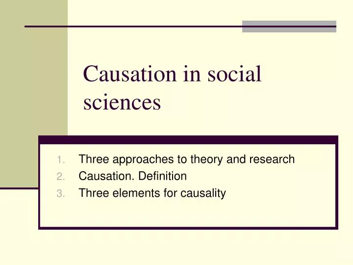 causation in social sciences