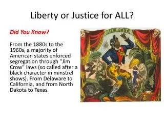 liberty or justice for all