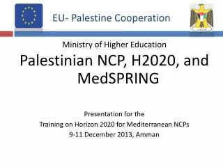 EU- Palestine Cooperation