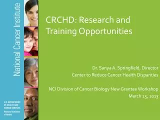 CRCHD : Research and Training Opportunities