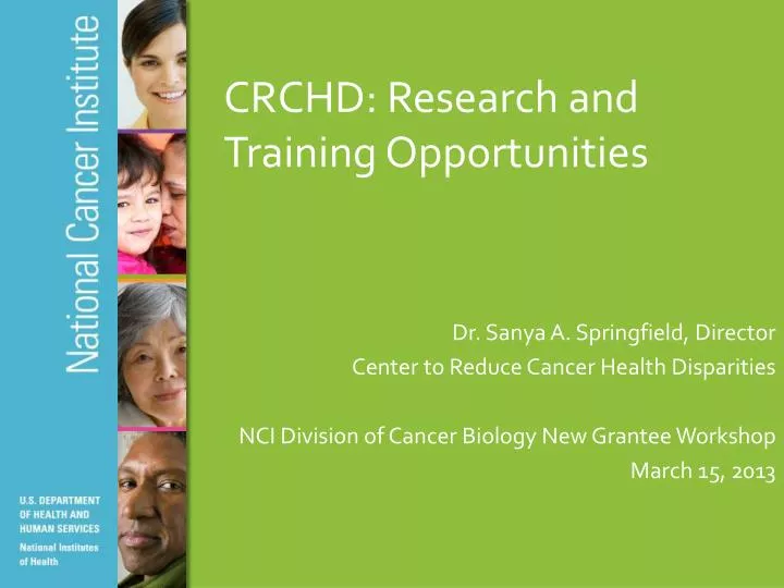 crchd research and training opportunities