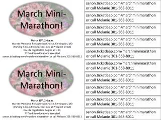 March Mini-Marathon!