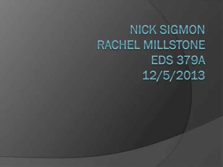 nick sigmon rachel millstone eds 379a 12 5 2013