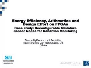 Energy Efficiency, Arithmetics and Design Effort on FPGAs