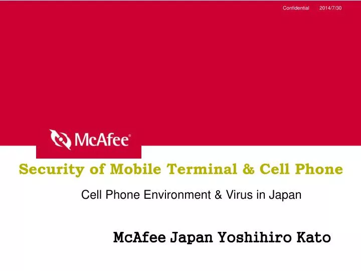 security of mobile terminal cell phone
